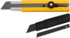 OLFA 25 мм, в комплекте с лезвиями EXCEL BLACK 5 шт, нож (OL-H-1BB/5BB )