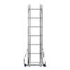 Лестница, 3 х 7 ступеней, алюминиевая, трехсекционная, Сибртех