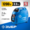 ЗУБР 1200 Вт, инверторный генератор, Профессионал (ЗИГ-1200)