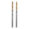 Сверло спиральное по металлу 3 x 60 мм, Р6М5, Golden Tip , 2шт. Denzel