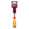 Отвертка Insulated, SL4 x 100 мм, CrMo, до 1000 В, двухкомпонентная рукоятка Matrix Professional