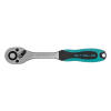 Ключ-трещотка 1/4", CrV, 72 зуба, с быстрым сбросом, матовый хром Stels