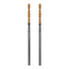 Сверло спиральное по металлу 2 x 49 мм, Р6М5, Golden Tip , 2шт. Denzel