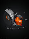 KRAFTOOL 3700 Вт, 350 мм, без диска, бензорез по металлу (рельсорез) (K760-14)