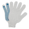 Перчатки трикотажные, х/б, 200 пар, ПВХ точка, 6 нитей, 10 класс Сибртех