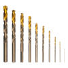Набор сверл по металлу, 1-10 мм, Р6М5К8-TiN, Golden Tip, 10 шт Denzel