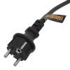 Шнур сетевой Energy Series, ПВС, 3 м, 3 x 1,5 мм, с неразборной вилкой, черный, Denzel
