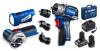 ЗУБР КОМБИ #5 набор: дрель-шуруповерт + мини УШМ + LED фонарь, BRUSHLESS, 12 В, 45 Н·м, 2 АКБ тип Т7 (4 и 2 А·ч), кейс, Профессионал (DB-125-42ABF)