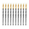 Сверло по металлу, 3,2 мм, HSS-Tin, Golden Tip, 10 шт. Denzel