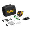 Лазерный уровень мультипризменный DLV-360-4C, 30 м, зеленый луч, Li-Ion 2,4 Aч, кейс// Denzel