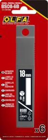 OLFA 100 мм, 6 шт, лезвие (OL-BS08-6B)