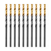 Сверло по металлу, 2,5 мм, HSS-Tin, Golden Tip, 10 шт. Denzel