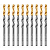 Сверло по металлу, 4,5 мм, HSS-Tin, Golden Tip, 10 шт. Denzel