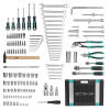 Набор инструментов, 1/2",3/8", 1/4", CrV, пластиковый кейс 142 предмета Stels