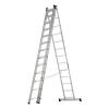 Лестница, 3 х 13 ступеней, алюминиевая, трехсекционная, Сибртех