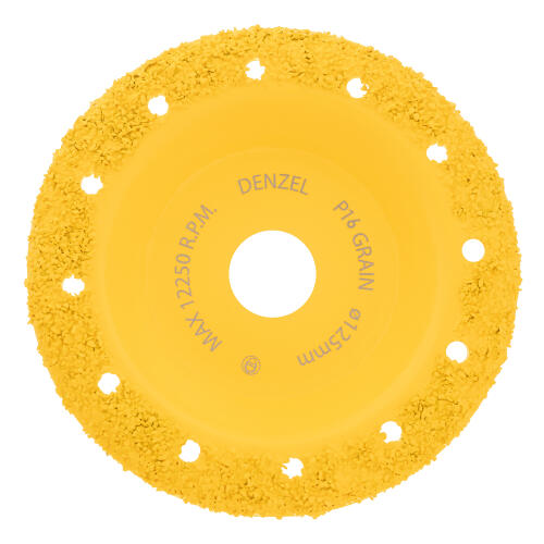 Чашка твёрдосплавная зачистная,125 мм, Наклонная, среднее зерно #16 Denzel