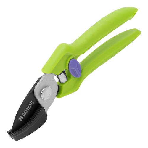 Секатор с наковальней, 190 мм, пластиковые рукоятки Palisad