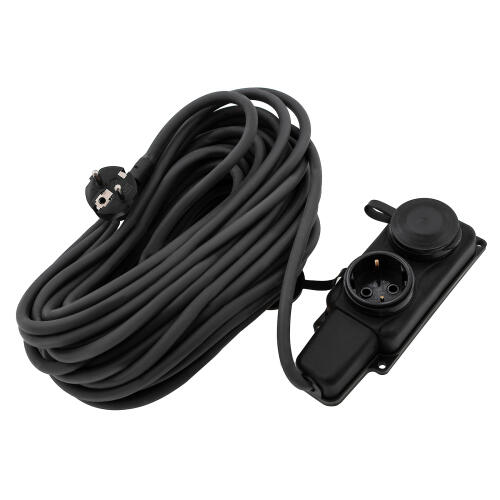 Удлинитель силовой 20 м, 16А, тип УХз16, КГ 3 x 1.5 мм, 2 розетки, Сибртех