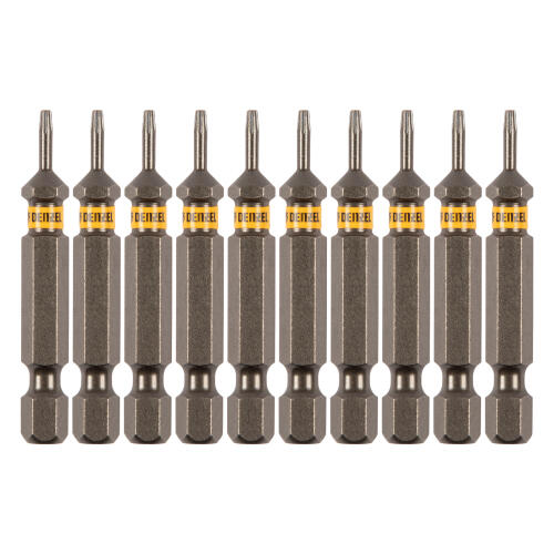 Бита TX 6х50, сталь S2, шестигранный профиль, 10 шт. Е 6,3 Denzel