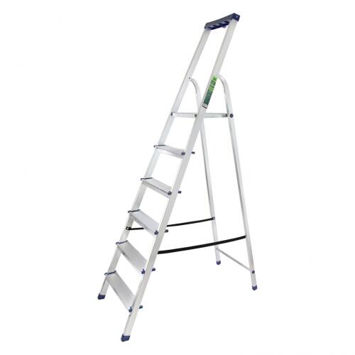 Стремянка алюминиевая с органайзером " Универсал", 6 ступеней, Сибртех