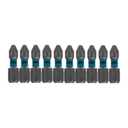 Бита торсионная PZ2 x 25 мм, для ударных шуруповертов, 10 шт. Gross