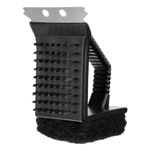 Щетка для чистки гриля 3 в 1 (щетка, скребок, губка) Camping Palisad