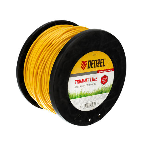 Леска для триммера круглая   2.4 мм, 160 м, на Din катушке Denzel
