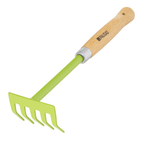 Грабли 5 - зубые, 90 х 330 мм, стальные, деревянная рукоятка, Classic, Palisad