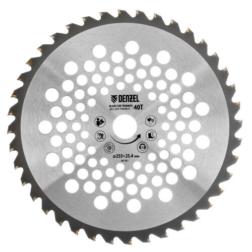 Диск для триммера , 255 х 25,4  40 зубьев Denzel