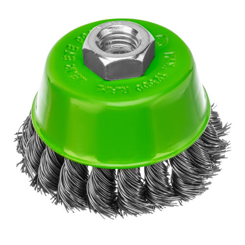 Щетка для УШМ, 75 мм, М14, "чашка", крученая металлическая проволока Сибртех