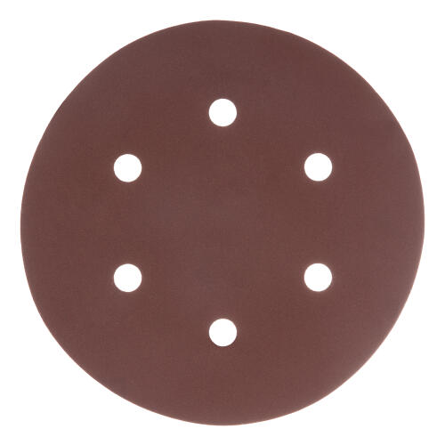 Круг абразивный на ворсовой подложке под "липучку", перфорированный, P 320, 150 мм, 5 шт Matrix