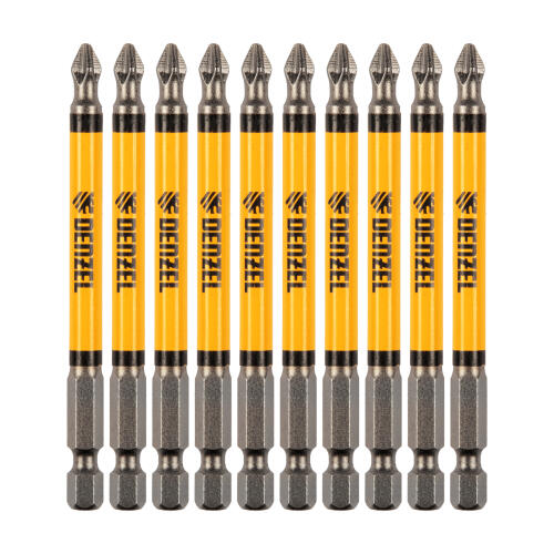 Бита PH2х90, сталь S2, цилиндр., 10 шт. Е 6,3 Denzel