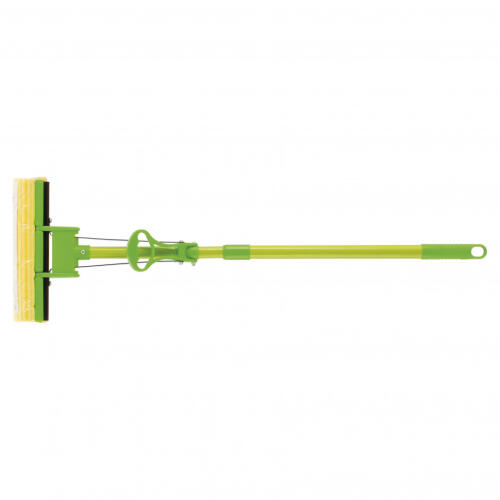 Швабра отжимная 115 см, губка PVA 27 x 5.5 x 6 см, телескопическая рукоятка, зеленая Elfe