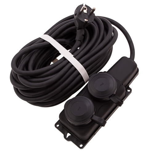 Удлинитель силовой 10 м, 16А, тип УХз16, КГ 3 x 1.5 мм, 2 розетки, Сибртех