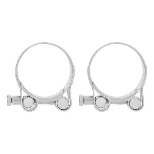 Хомуты металлические, силовые 44-47 мм, ширина 22 мм, шарнирный, W1, 2 шт Сибртех