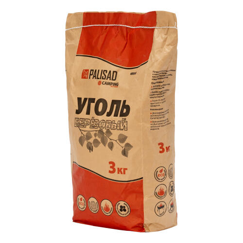 Уголь березовый, 3 кг Camping Palisad