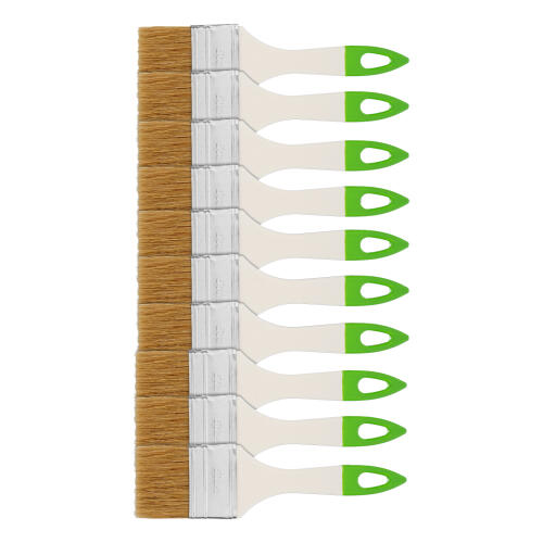 Кисть флейцевая, 50*8, натуральная щетина, пластиковая ручка, 10шт Сибртех