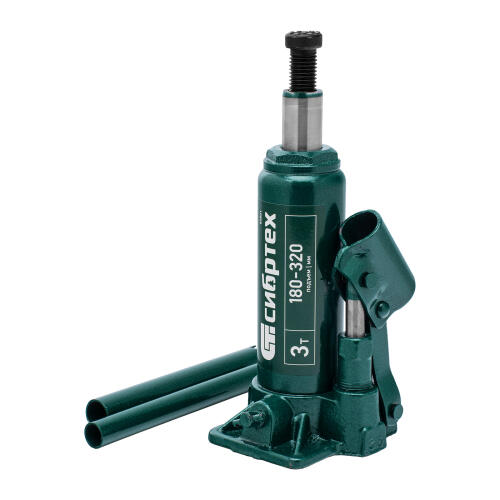 Домкрат гидравлический бутылочный, 3 т, 180-320 мм Сибртех