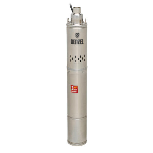 Скважинный насос DWS-4-150, винтовой, диаметр 4", 1300 Вт, 2000 л/ч, напор 150 м Denzel