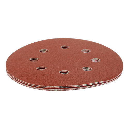 Круг абразивный на ворсовой подложке под "липучку", перфорированный, P 150, 125 мм, 5 шт Matrix