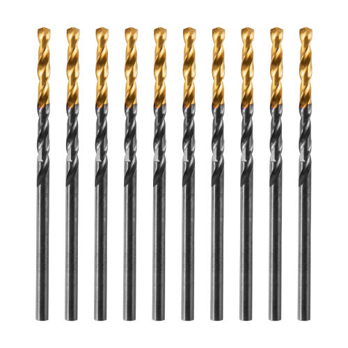 Сверло по металлу, 2,5 мм, HSS-Tin, Golden Tip, 10 шт. Denzel