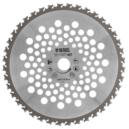 Диск для триммера , 255 х 25,4 40 зубов, Anti-Kick Denzel