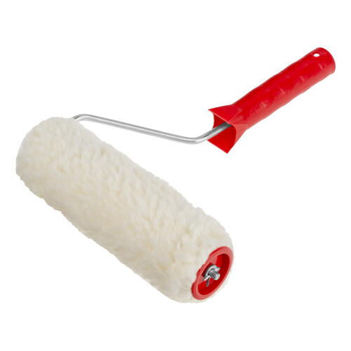 Валик "Натуральный мех", в сборе, 200 мм, D 48 мм, D ручки 6 мм, крепление шплинтом Сибртех