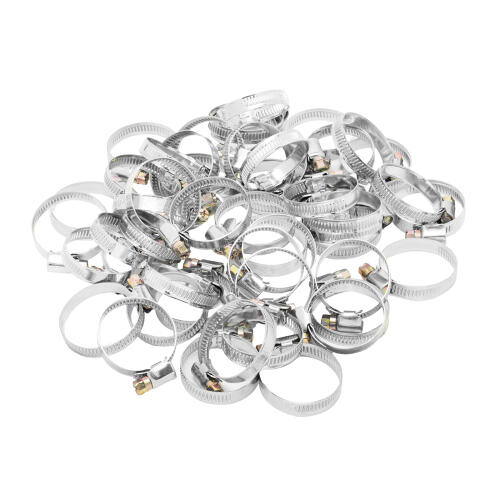 Хомуты металлические, Стандартное болтовое крепление 25-40 мм, 50 штук в упаковке, ширина 9 мм Сибртех