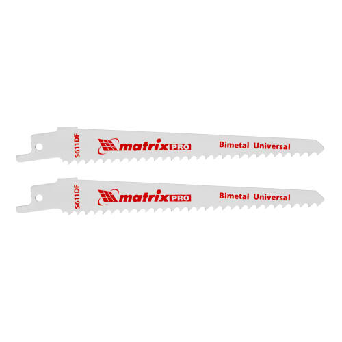 Полотна универсальные для сабельной пилы S611DF 125/4.3 мм, Bimetal, 2 шт, Pro Matrix