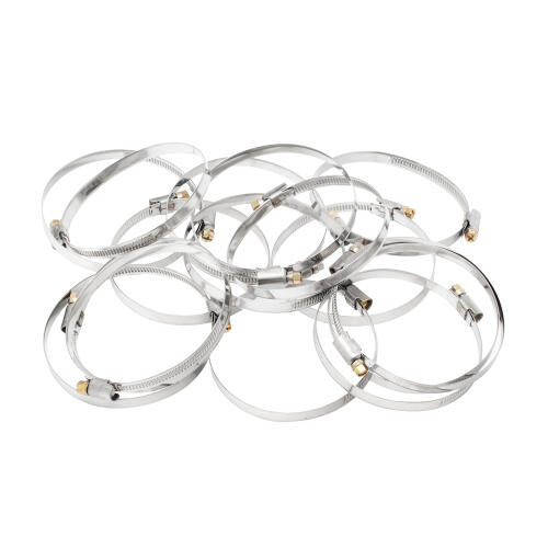 Хомуты нержавеющая сталь, Стандартное болтовое крепление 80-100 мм, 25 штук в упаковке, ширина 9 мм Сибртех