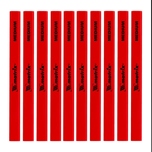 Набор карандашей малярных прямоугольных с точилкой в тубе, 175 мм, 10 шт Matrix