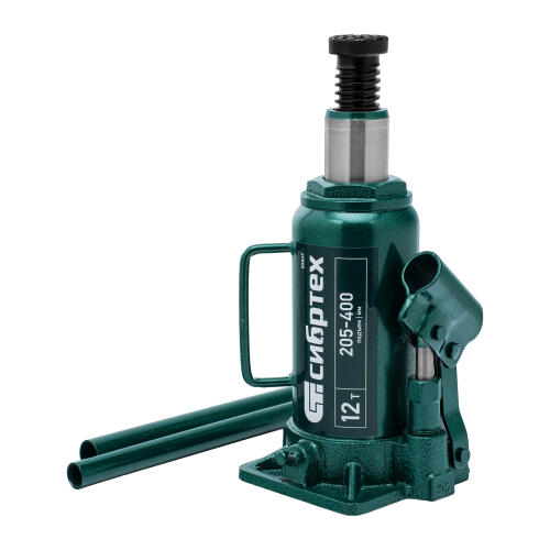 Домкрат гидравлический бутылочный, 12 т, 205-400 мм Сибртех