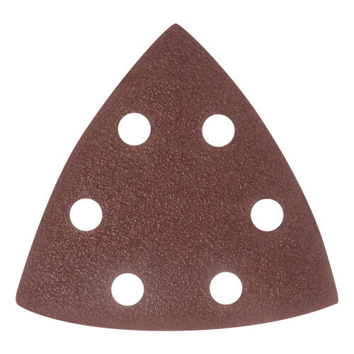 Треугольник абразивный на ворсовой подложке под "липучку", перфорированный, P 60, 93 мм, 5 шт Matrix
